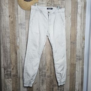 Ezekiel Lightweight 4 Pockets Jogger Pants In Cream Size 30 Cotton